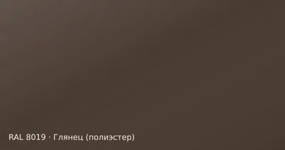 Образец цвета серо-коричневый, RAL 8019, покрытие глянец (полиэстер)