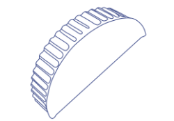 Торцевая заглушка круглого конька