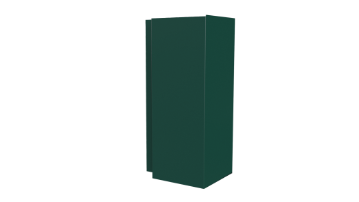 Планка угла наружного сложная Блок-хаус 110x110x2000 мм, 6005 зеленый мох глянцевый