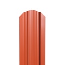 Штакетник Евротрапеция 117x0,5 мм, 8004 медно-коричневый глянцевый