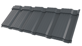 Металлочерепица Каскад 1185/1150x0,5 мм, 7011 железно-серый глянцевый