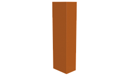 Стойка 40x60x40 мм, 2011 насыщенный оранжевый глянцевый