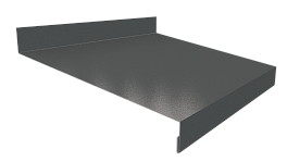 Отлив простой 20х150х20 мм, 7011 железно-серый глянцевый