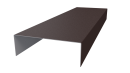 Декоративная накладка 20x60x20 мм, 8017 шоколадно-коричневый матовый