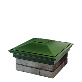 Колпак полимеркомпозитный ZKING, коллекция Monblan (размер столба 1,5х1,5 кирпича), зеленый