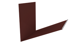 Планка примыкания верхняя к трубе фальц 250x210 мм, 3009 оксид красный глянцевый