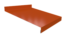 Отлив простой 20х200х20 мм, 2011 насыщенный оранжевый глянцевый