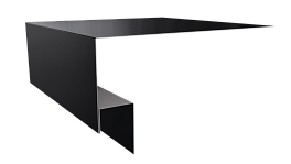 Планка околооконная Блок хаус 200х75х30 мм, 9005 черный янтарь глянцевый