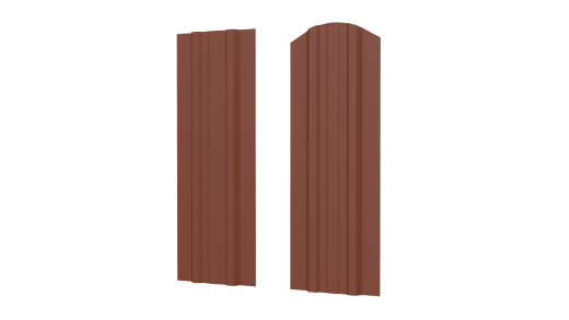 Штакетник Евротрапеция 110x0,5 мм, 8004 медно-коричневый глянцевый