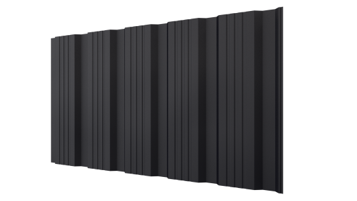 Профнастил К20 1185/1120x0,45 мм, 9005 черный янтарь матовый