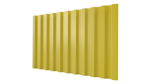 Профнастил С21 1051/1000x0,4 мм, 1018 цинково-желтый глянцевый