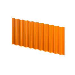 Профнастил С21 1051/1000x0,35 мм, 2011 насыщенный оранжевый глянцевый