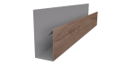 Планка П-образная Блок-хаус 30x30x2000 мм, Орех 3D