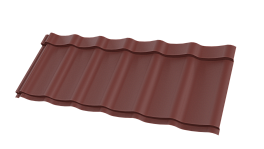 Металлочерепица Супермонтеррей 1180/1100x0,5 мм, 3009 оксид красный матовый