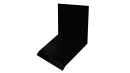 Планка примыкания верхняя к стене фальц 150x130x20 мм, 9005 черный янтарь глянцевый