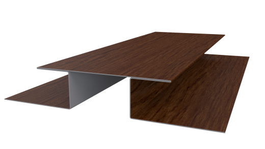 Планка стыковочная сложная 75x2000 мм, Золотой орех 3D