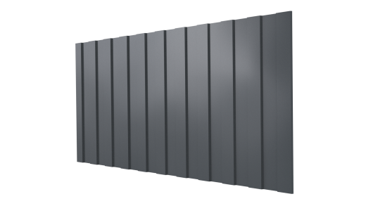 Профнастил С8 1200/1150x0,3 мм, 7011 железно-серый глянцевый