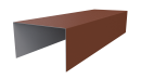 Крышка 40x65x40 мм, 8004 медно-коричневый матовый