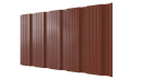 Профнастил К20 1195/1130x0,45 мм, 8004 медно-коричневый глянцевый