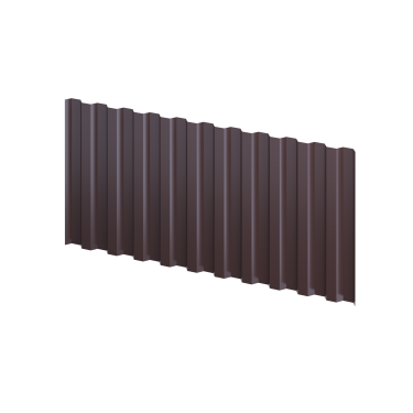 Профнастил С21 1051/1000x0,4 мм эконом, 8017 шоколадно-коричневый глянцевый