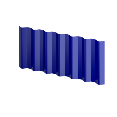 Профнастил НС35 1060/1000x0,65 мм, 5002 ультрамариново-синий глянцевый
