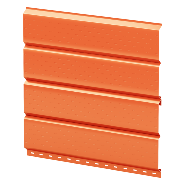 Софит Л-брус перфорированный 264/241x0,4 мм, 2011 насыщенный оранжевый