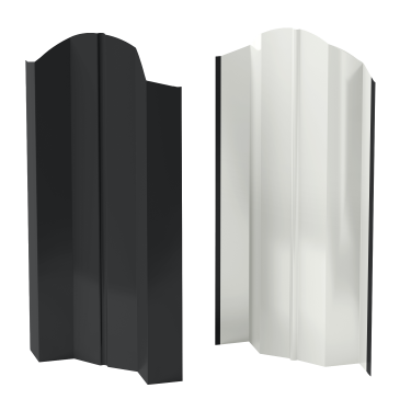 Штакетник М-образный Престиж 118x0,4 мм, 9005 черный янтарь глянцевый