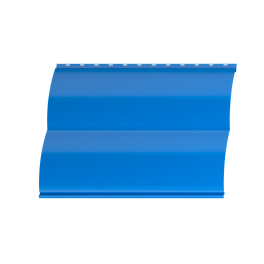 Металлосайдинг Блок хаус 383/355x0,5 мм, 5015 небесно-синий глянцевый