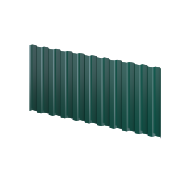 Профнастил С21 1051/1000x0,65 мм, 6005 зеленый мох глянцевый