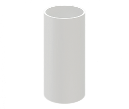 Труба водосточная 85x3000 мм, 9003 пломбир