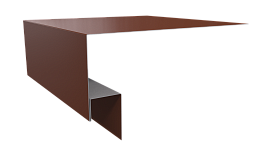 Планка околооконная Блок хаус 200х75х30 мм, 8004 медно-коричневый глянцевый