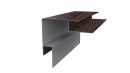Планка угла наружного сложная 75x75x2000 мм, Морёный дуб 3D