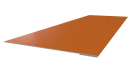 Планка завершающая 65x2000 мм, 2011 насыщенный оранжевый глянцевый