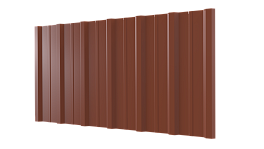 Профнастил НС16 1150/1100x0,5 мм, 8004 медно-коричневый глянцевый