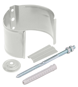 Кронштейн трубы на кирпич 90 мм, 9003 сигнальный белый