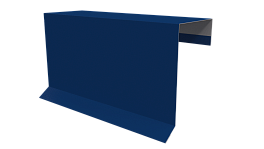 Планка торцевая фальц 65x97 мм, 5005 сигнальный синий глянцевый
