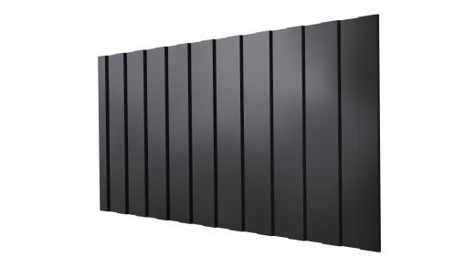Профнастил С8 1200/1150x0,4 мм, 9005 черный янтарь глянцевый