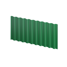 Профнастил С21 1051/1000x0,35 мм, 6002 лиственно-зеленый глянцевый