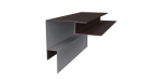 Планка угла наружного сложная Блок-хаус 110x110x2000 мм, 8017 шоколадно-коричневый матовый