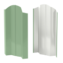 Штакетник М-образный Престиж 118x0,4 мм, 6019 бело-зеленый глянцевый