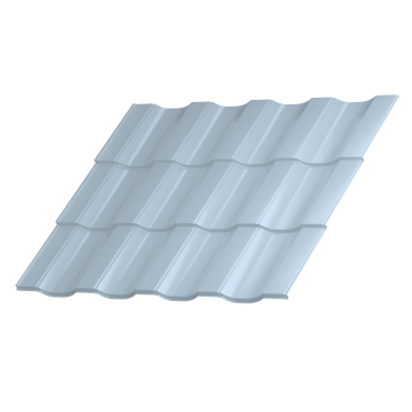 Металлочерепица Геркулес 30 1200/1150x0,5 мм, 7035 светло-серый глянцевый