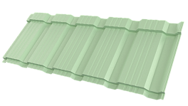 Металлочерепица Каскад 1185/1150x0,5 мм, 6019 бело-зеленый глянцевый