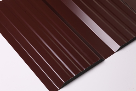 Профнастил К20 1185/1120x0,4 мм, 8017 шоколадно-коричневый глянцевый