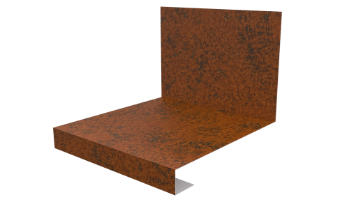 Планка примыкания нижняя к трубе фальц 140x200 мм, Картэн