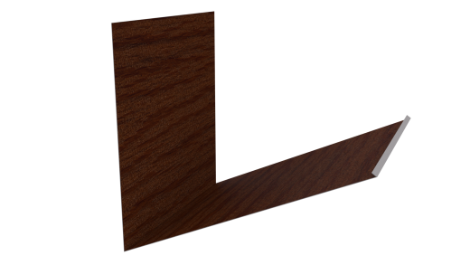 Планка примыкания верхняя к трубе фальц 250x210 мм, Дуб Кельтик 3D