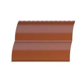 Металлосайдинг Блок хаус 383/355x0,4 мм, 8004 медно-коричневый глянцевый