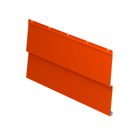 Металлосайдинг Корабельная доска 267/236x0,4 мм, 2004 оранжевый глянцевый