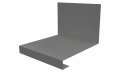 Планка примыкания нижняя к трубе фальц 140x200 мм, 9006 бело-алюминиевый глянцевый