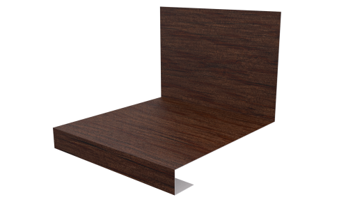 Планка примыкания нижняя к трубе фальц 140x200 мм, Античный дуб 3D
