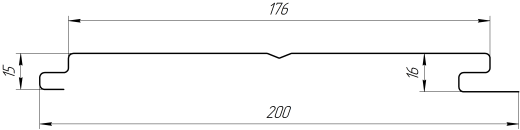 Лайн Про Полоса 200/176x0,45 мм, Дикий камень